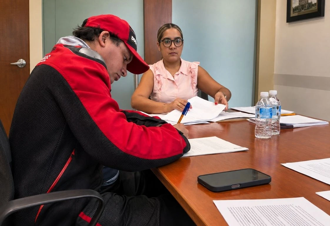 Family receiving deed in Aldea Hortus Residential