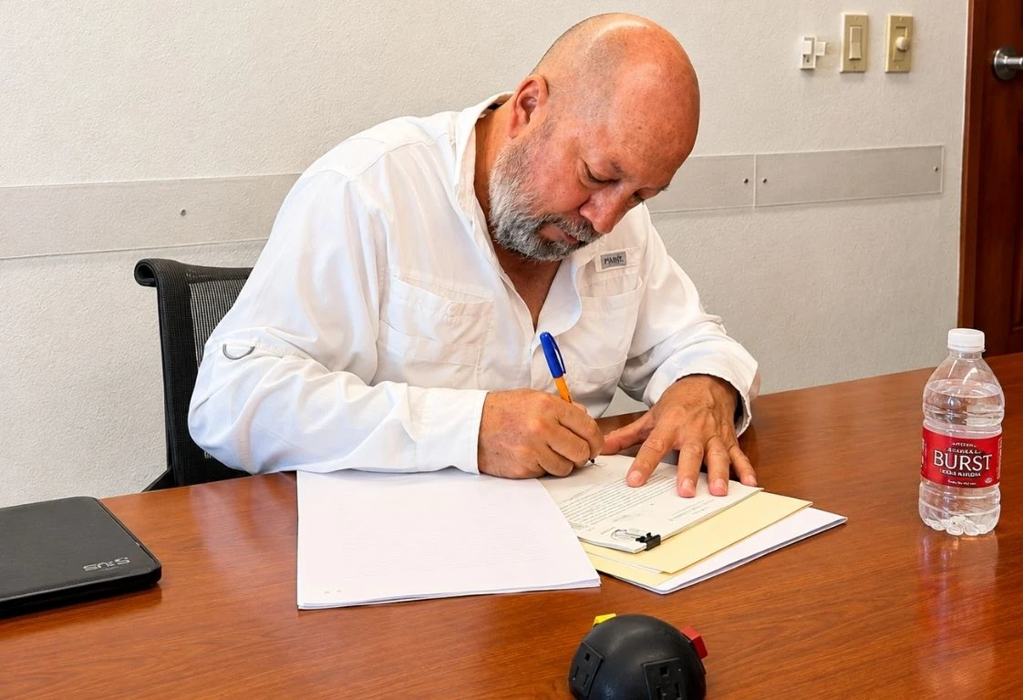 Buyers signing deeds in Aldea Hortus